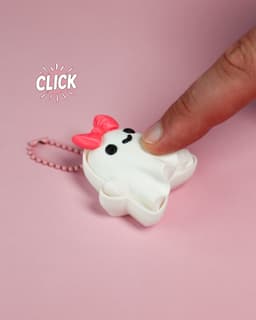 Halloween Ghost Fidget Clickers Keychain 3d model