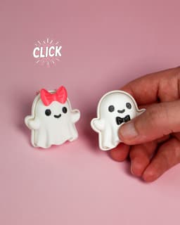 Halloween Ghost Fidget Clickers Keychain 3d model