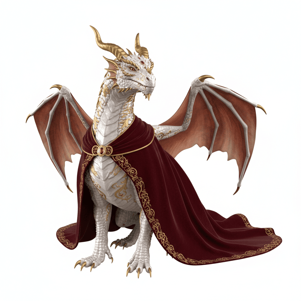 Cute Dragon : Noble Cape Dragon Royal Creature 3d model