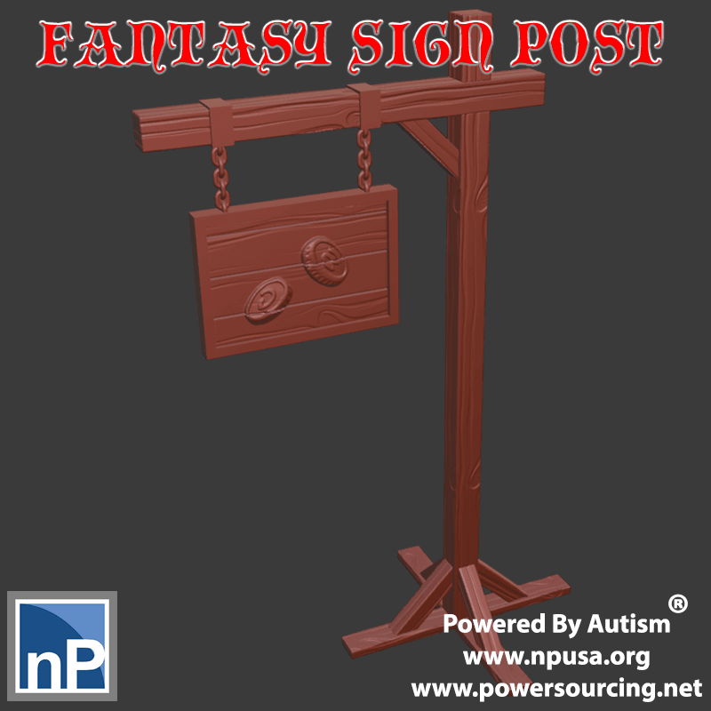 Fantasy Store Signpost 3d model