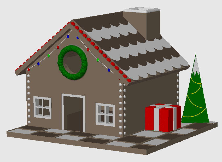 Simple Gingerbread house! 3d model