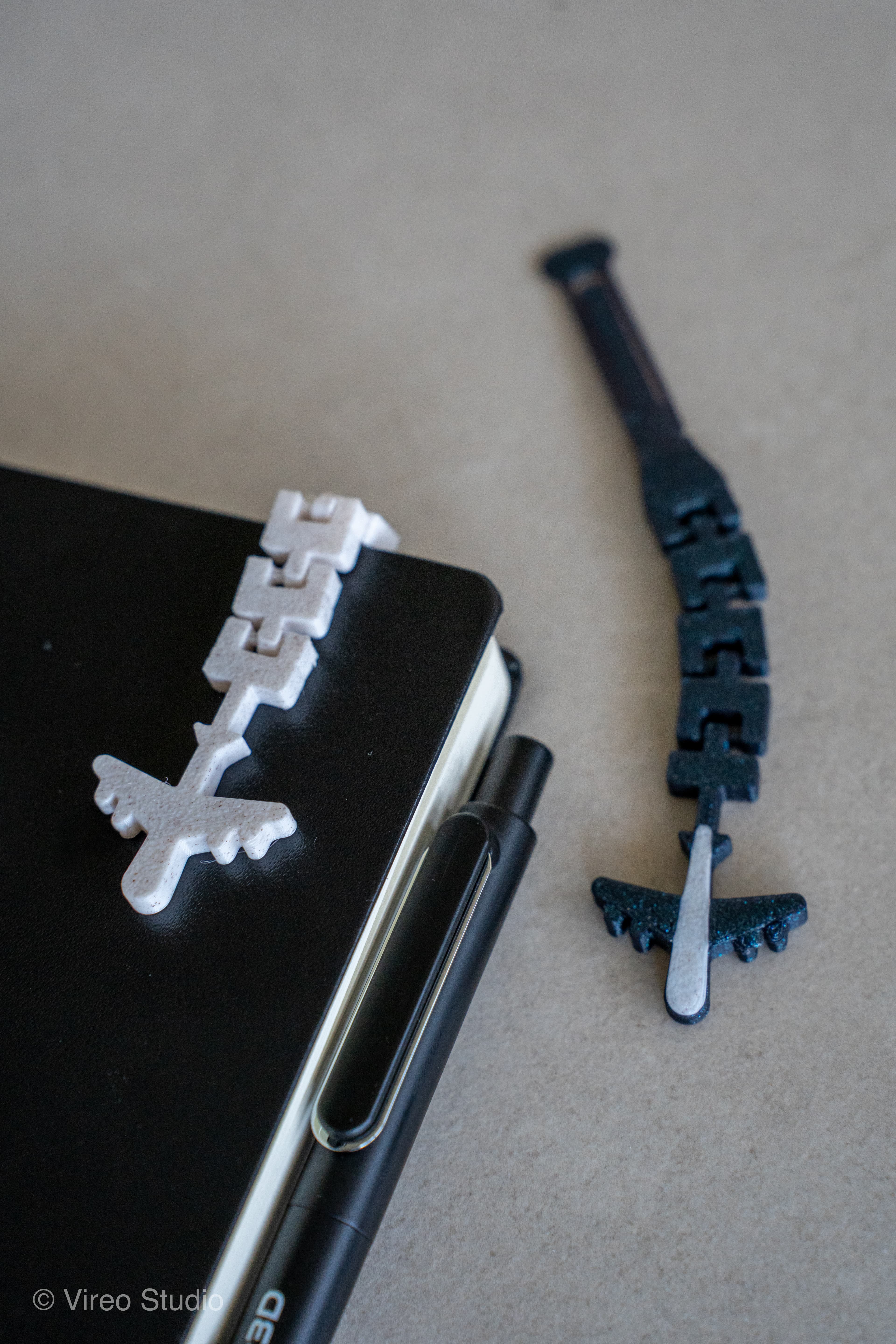 Flexible Plane Bookmark – Travel Pack (Short + Long) | Print-in-Place Page Clip 3d model