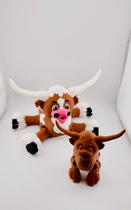 Longhorn Cow Flexi 3d model