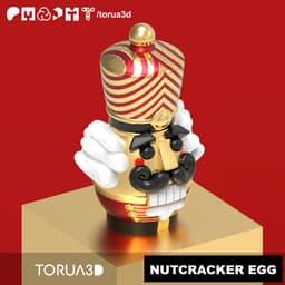 Nutcracker egg for Christmas decoration - Print in place - No supports - STL 3d model