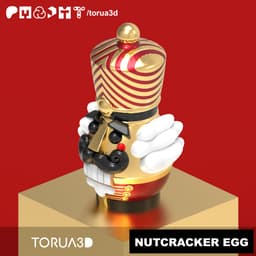 Nutcracker egg for Christmas decoration - Print in place - No supports - STL 3d model