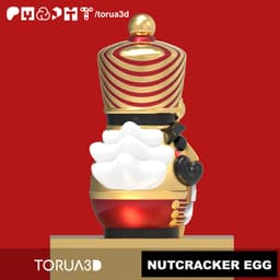 Nutcracker egg for Christmas decoration - Print in place - No supports - STL 3d model