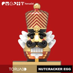 Nutcracker egg for Christmas decoration - Print in place - No supports - STL 3d model