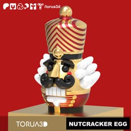 Nutcracker egg for Christmas decoration - Print in place - No supports - STL 3d model