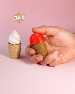 Ice Cream Fidget Clicker Keychain 3d model