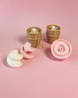 Ice Cream Fidget Clicker Keychain 3d model