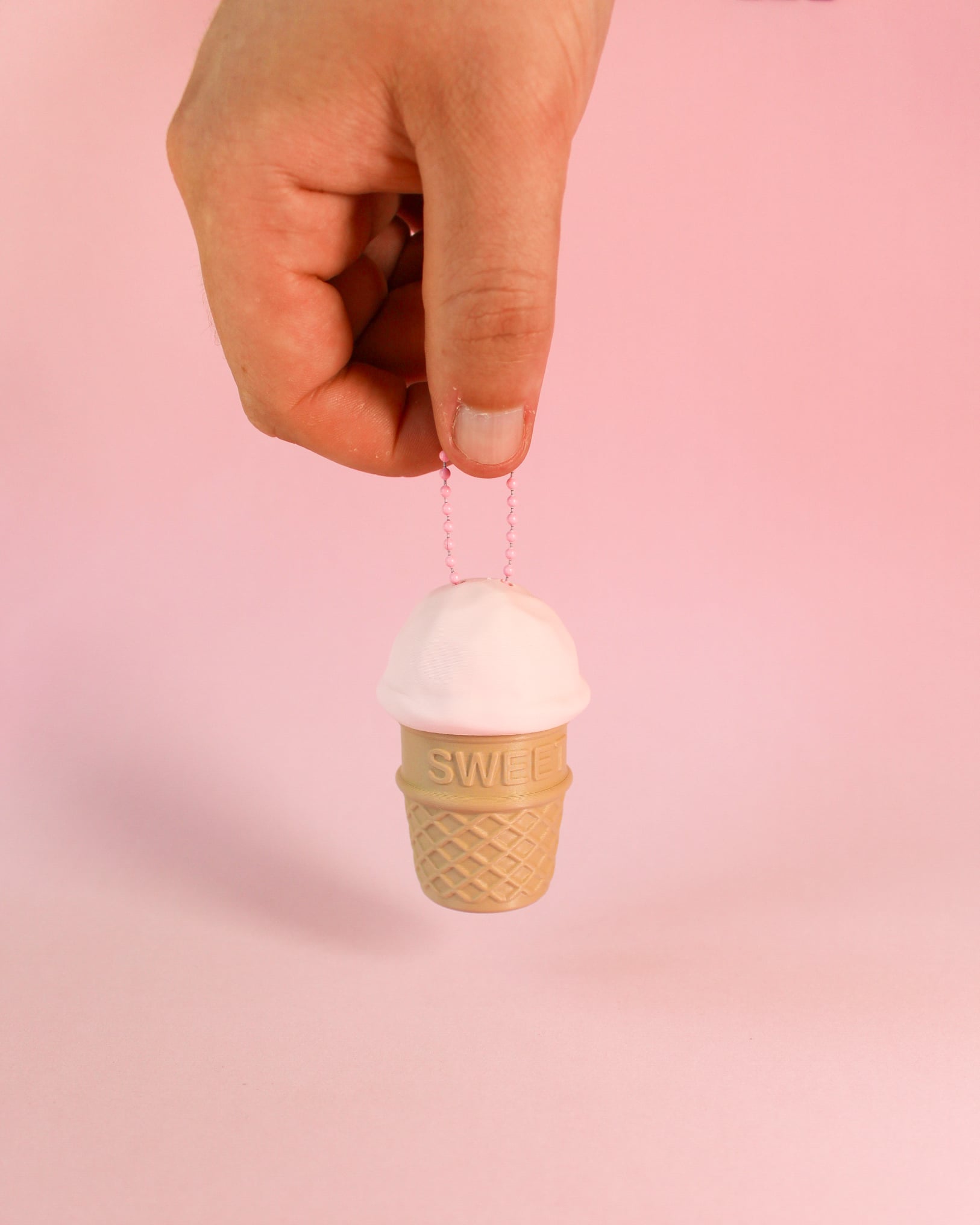 Ice Cream Fidget Clicker Keychain 3d model