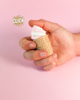 Ice Cream Fidget Clicker Keychain 3d model