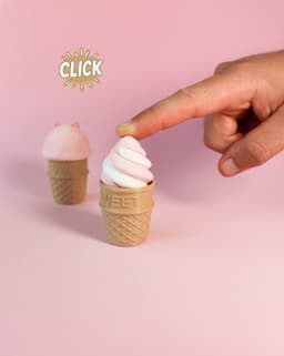 Ice Cream Fidget Clicker Keychain 3d model
