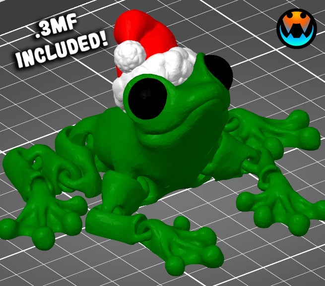 Festive Frog 3d model