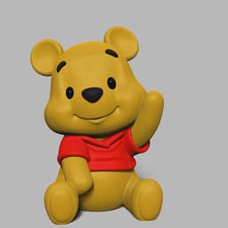 Winnie the Pooh Chibi Figurine β 3D Print Model 3d model