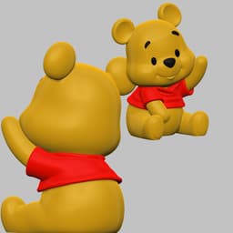 Winnie the Pooh Chibi Figurine β 3D Print Model 3d model