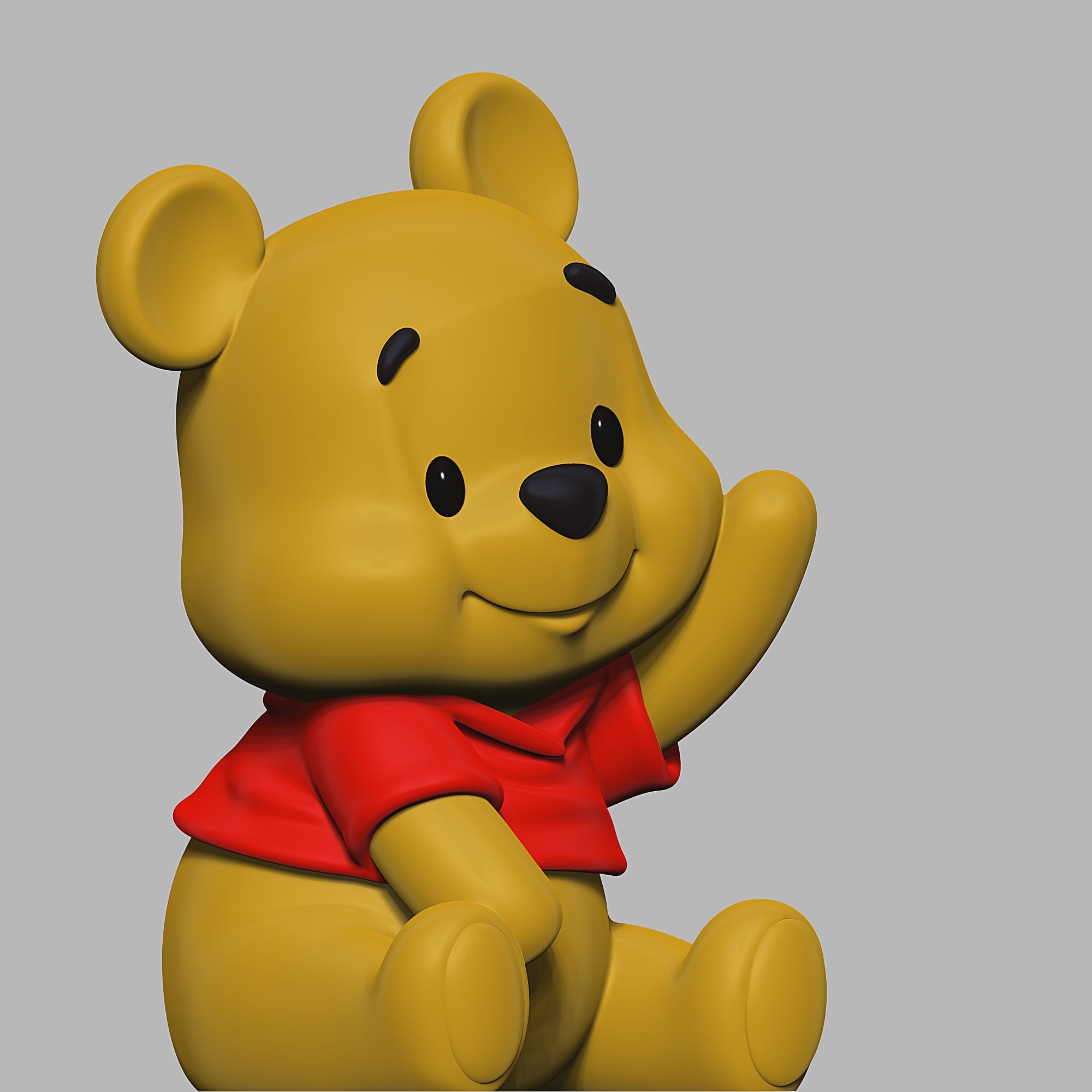 Winnie the Pooh Chibi Figurine β 3D Print Model 3d model
