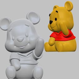 Winnie the Pooh Chibi Figurine β 3D Print Model 3d model