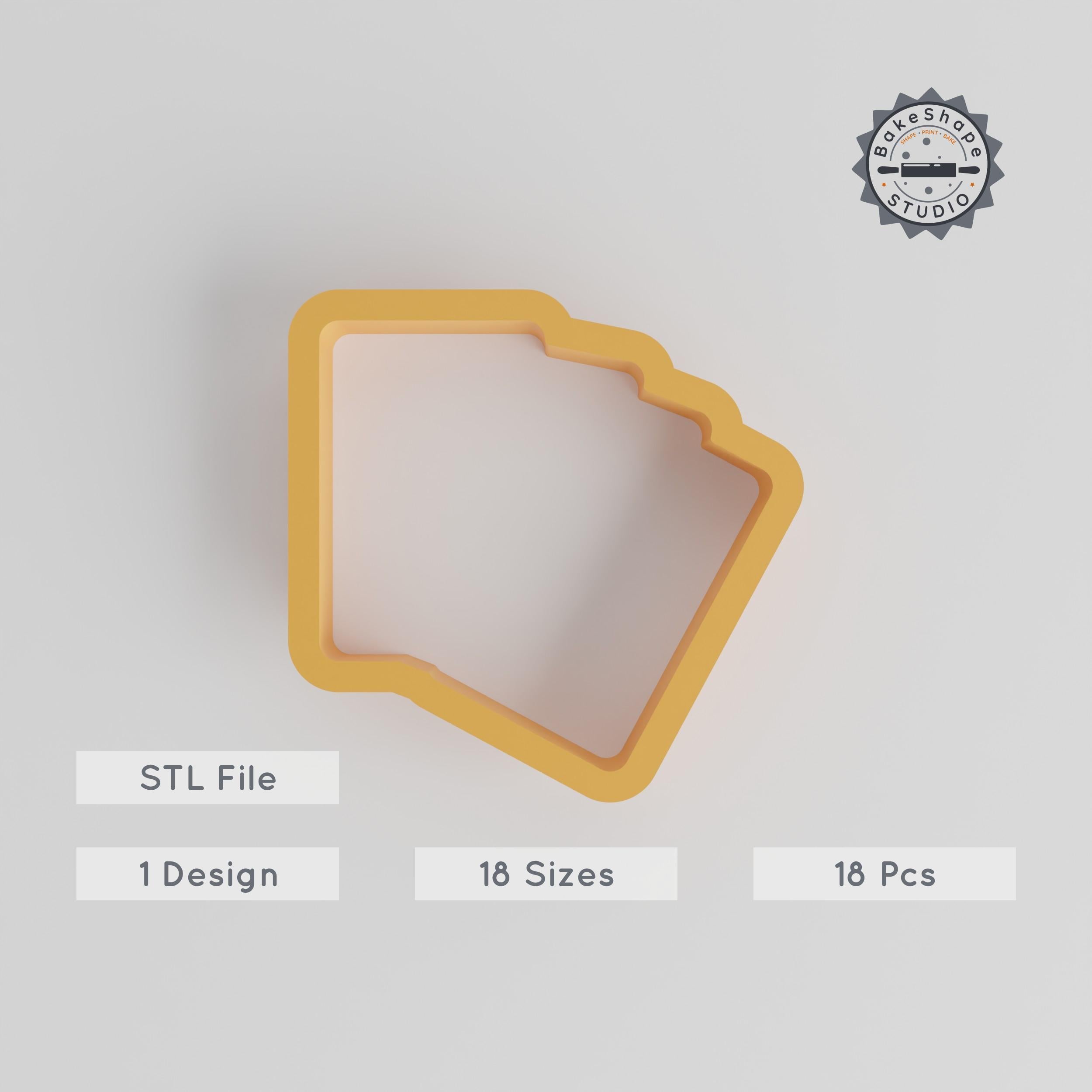 Cards Shape Cutter Set, 18 Pieces, Sizes 0.75"-5", Perfect for Cookies, Fondant & Clay PRODUCT_4400 3d model