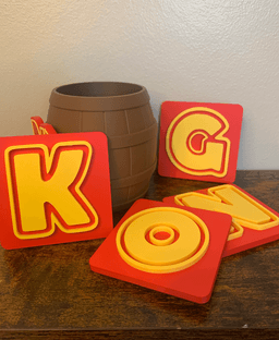 Donkey Kong Country Tropical Freeze KONG Letters 3d model