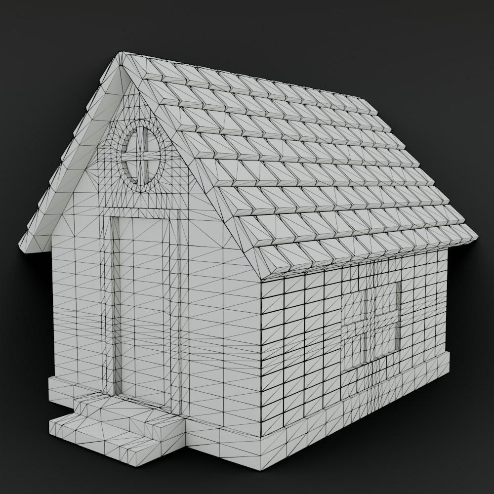Small house 3d printable model 3d model