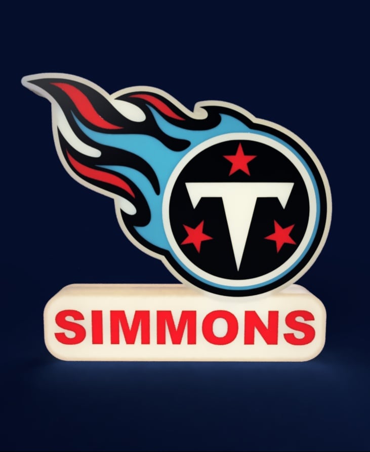 Tennessee Titans Sign - LED Strip Compatible 3d model