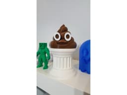 Poop Emoji Trophy With Eye Rings 3d model