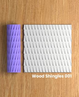 Collection Soda | Wood Shingles 001 | Polymer Clay Seamless Texture Roller 3d model