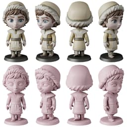Frozen STL Files - Elsa Anna Olaf Kristoff - Disney Princess 3D Print Models 3d model