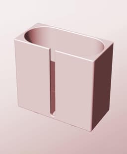 CX68-140-SB Stackable slotted bin box module for creative decor 3d model