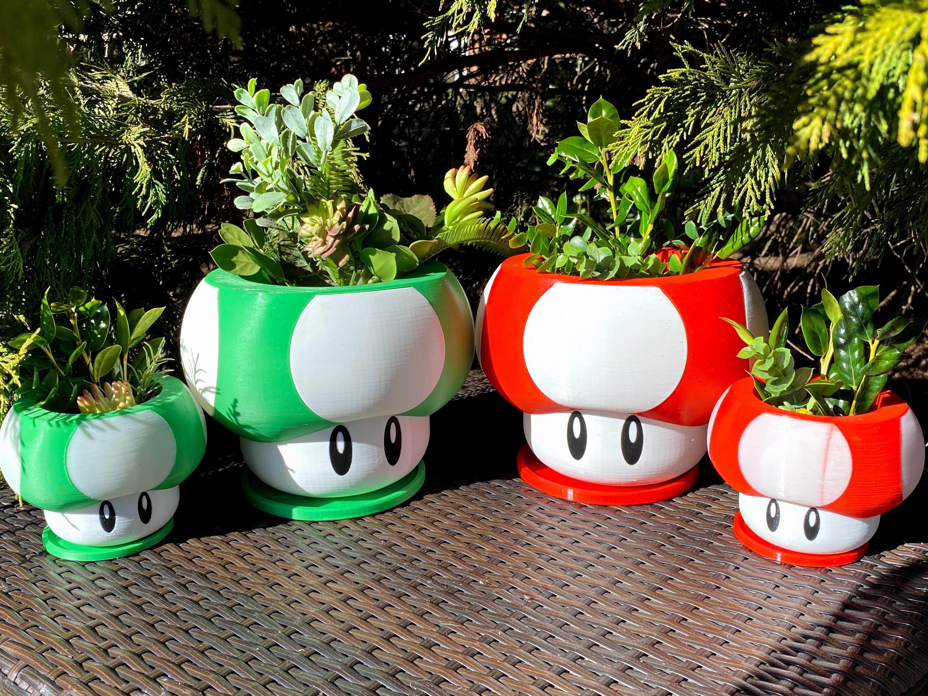 Mario Themed Mushroom Planter  3d model