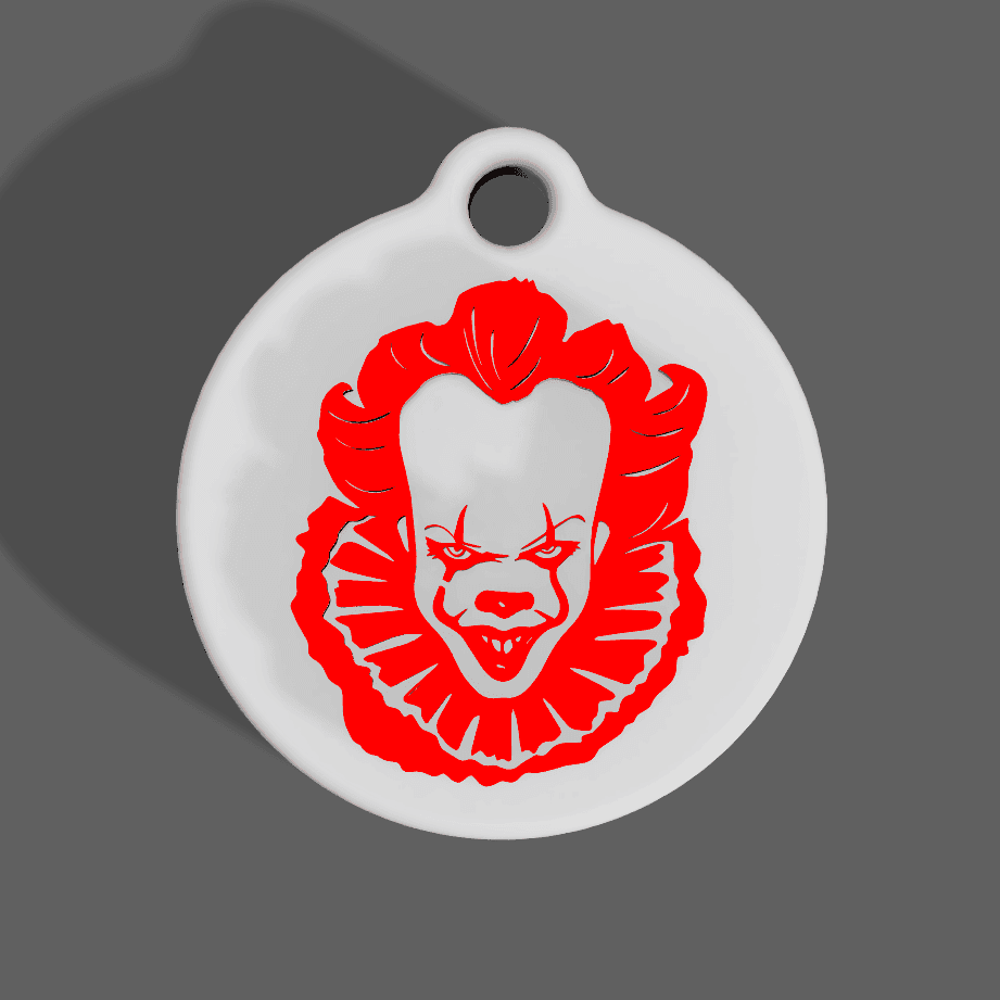 Pennywise Keychain - Zipper Pull 3d model
