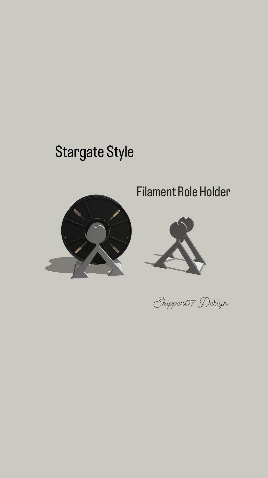 Filament Role Holder Stargate Style.stl 3d model
