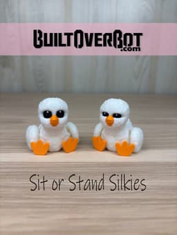 Sit or Stand Silkie Chickens 3d model