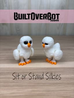 Sit or Stand Silkie Chickens 3d model