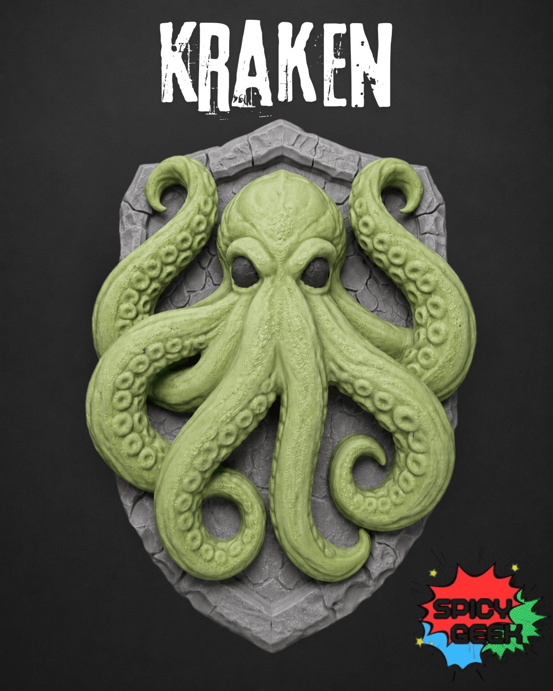 Kraken Wall Plaque 3d model