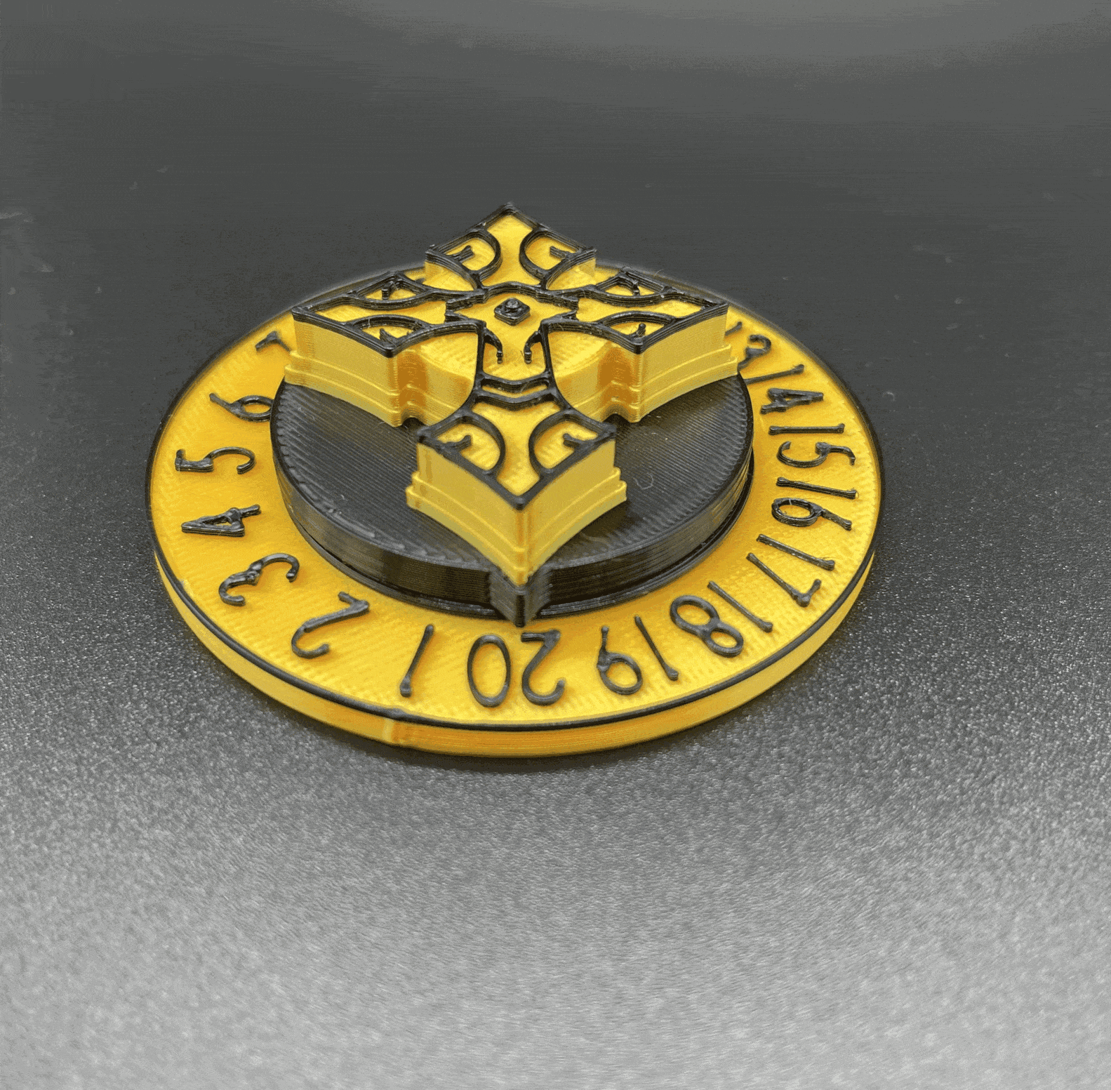 Filigree Cross "Magic: The Gathering" Radial Life Counter 3d model