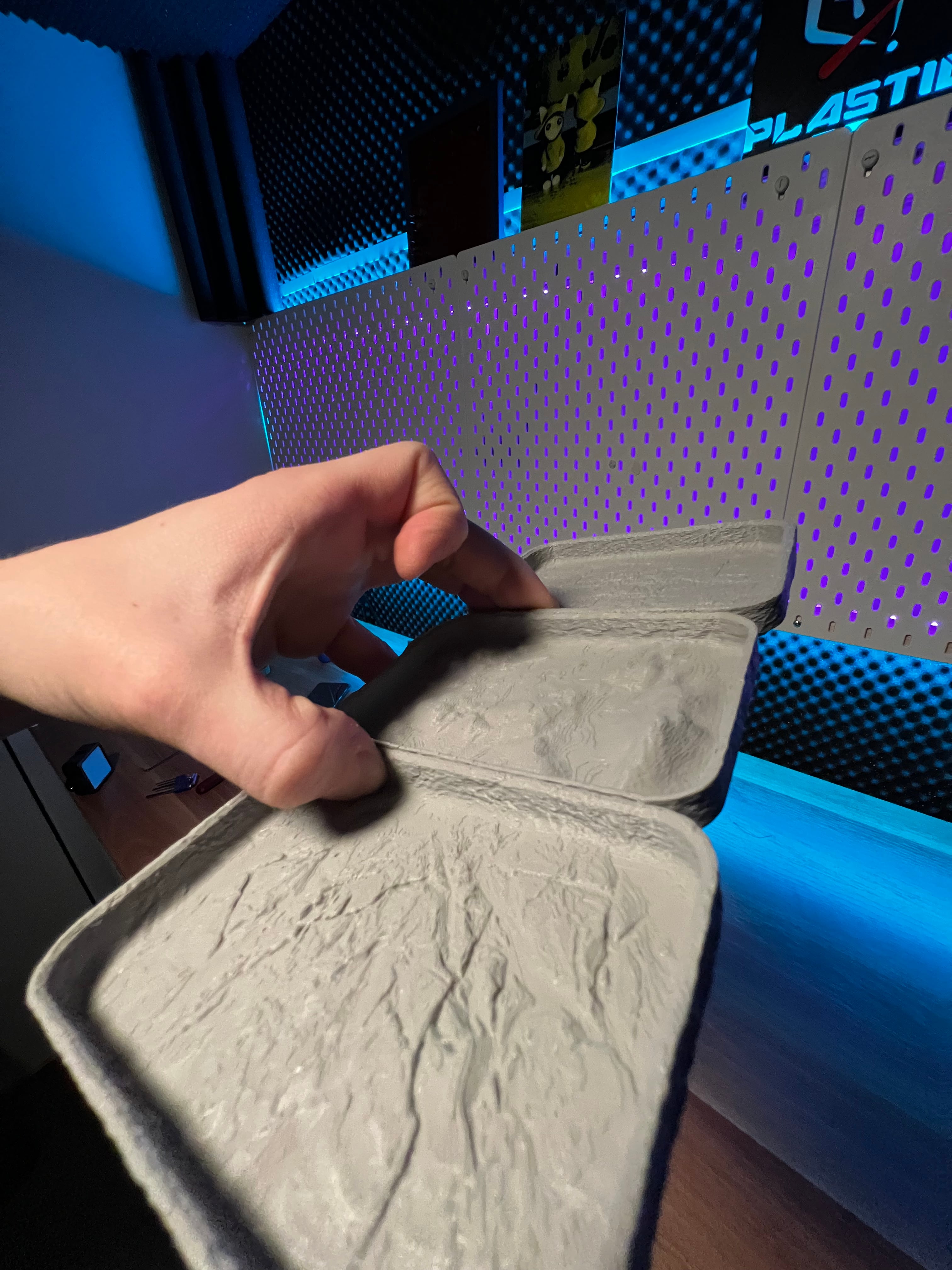 Rock/Stone Textured Trays 3d model