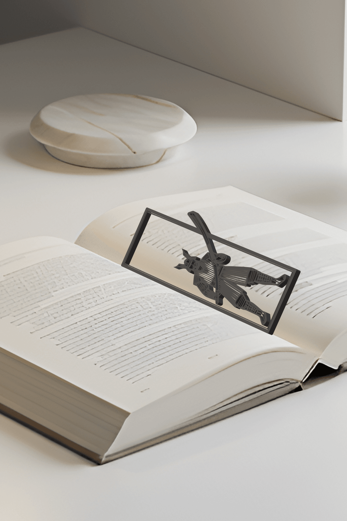 Samurai Bookmark, Gift Idea 3d model