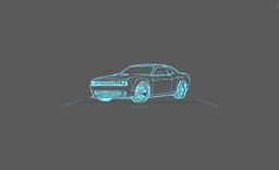 Dodge - Challenger SRT Hellcat Wall Art 3d model