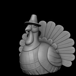Turkey Statue -Thanksgiving Holiday Decor 3d model