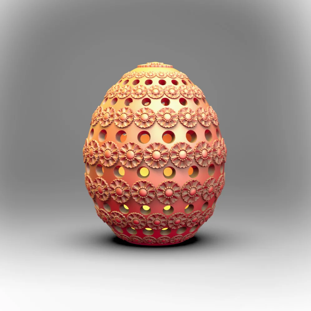 Flower Chain -Tealight Cover 3d model