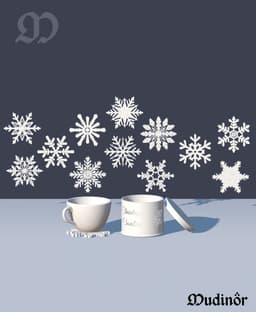 Christmas Snowflakes Coasters (Use As Ornaments Too!) 3d model