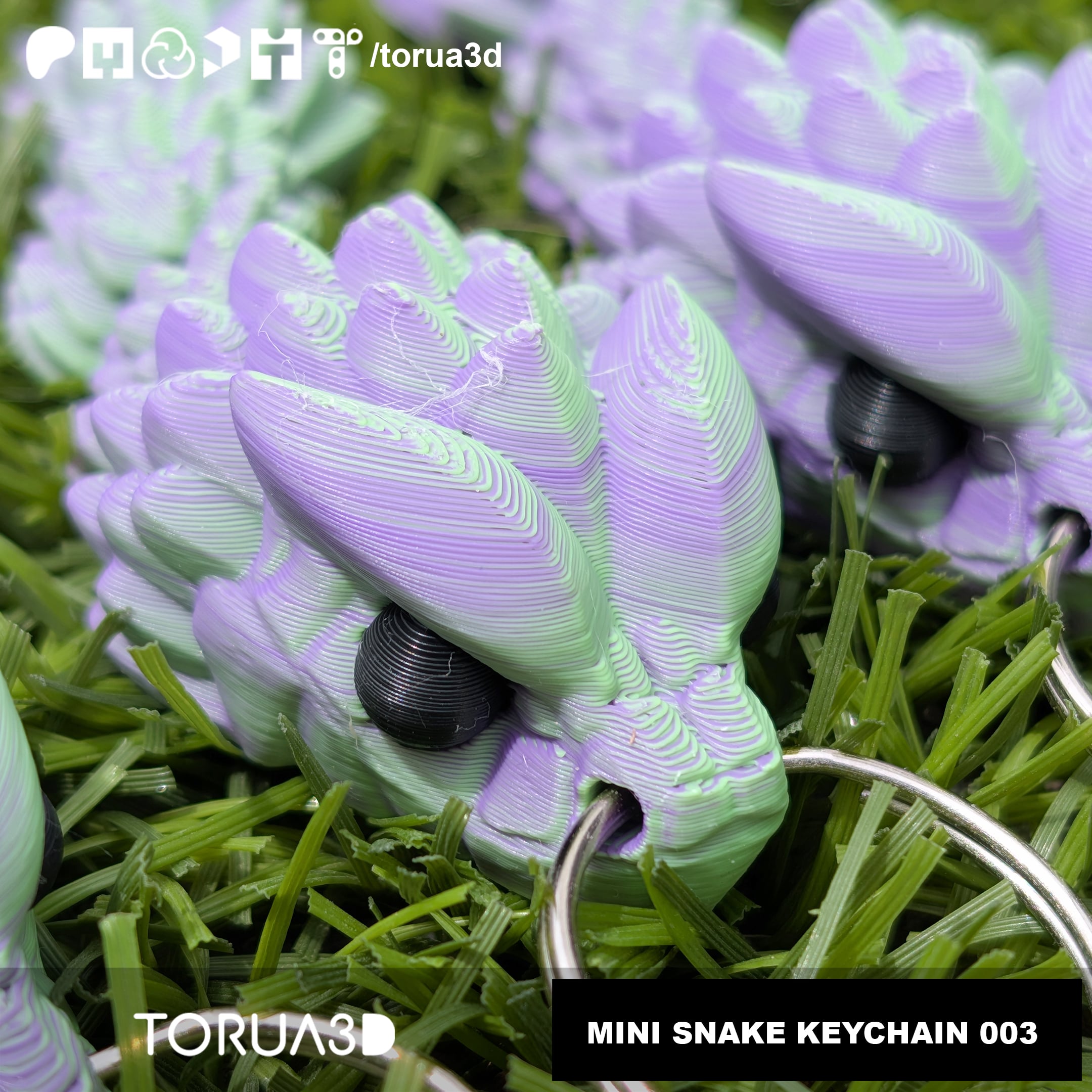 Mini Snake Keychain 003 3d model