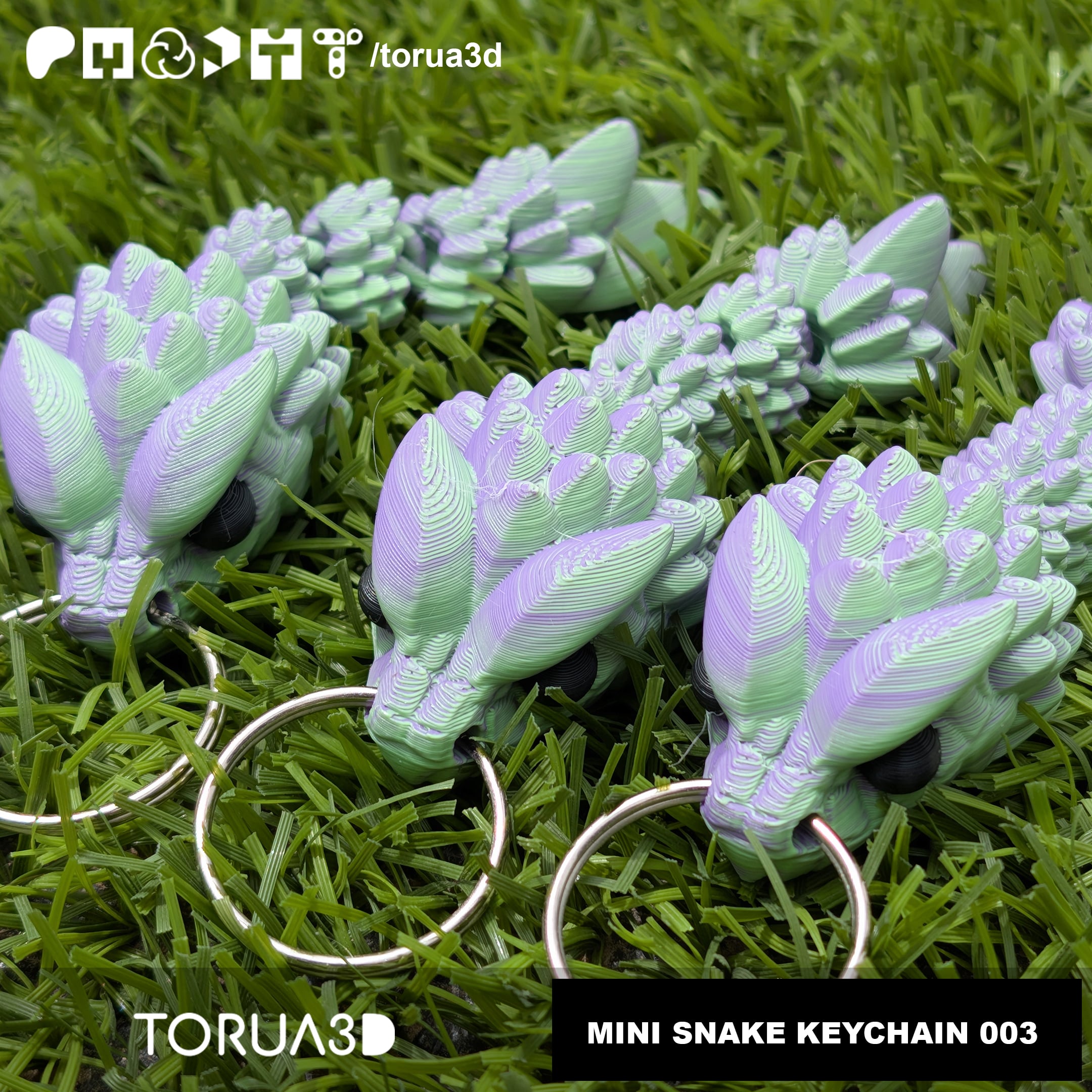 Mini Snake Keychain 003 3d model