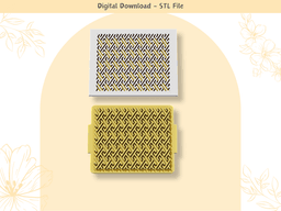 Maze Pattern Texture Mat | STL File | Clay Embossing Stamp | Unique Pattern | Polymer Clay Earrings 3d model