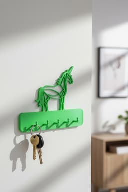 Modern Wall-Mounted Key Holder – Minimalist 3D Printable Entryway Organizer 3d model