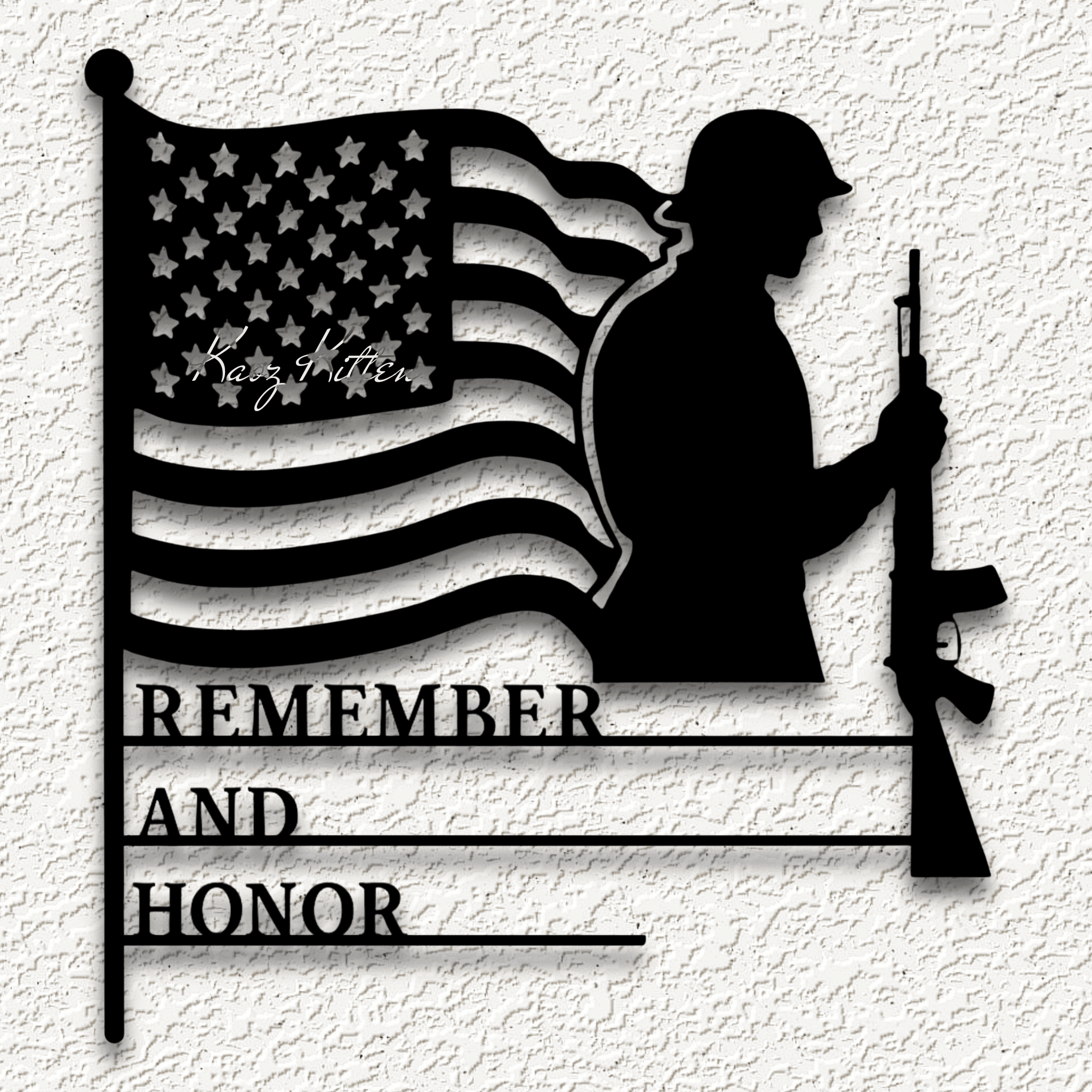 remember and honor memorial day wall art home decor 3d model