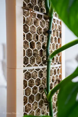 CLIMBIT HoneyComb Modular Self-Watering Moss Pole System | Support-Free, Stackable Planter for Monst 3d model