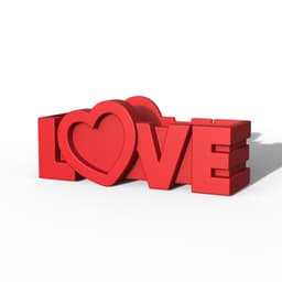 Love Frame Planter, Heart Shape Frame, for Valentine Photo Planter, Heart-Shaped Picture Holder 3d model